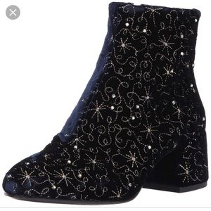 ASH diamond velvet ankle boots